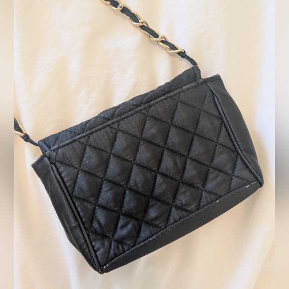 90s VTG CONTEMPO CASUALS Quilted Chain Bag - Picture 7 of 8
